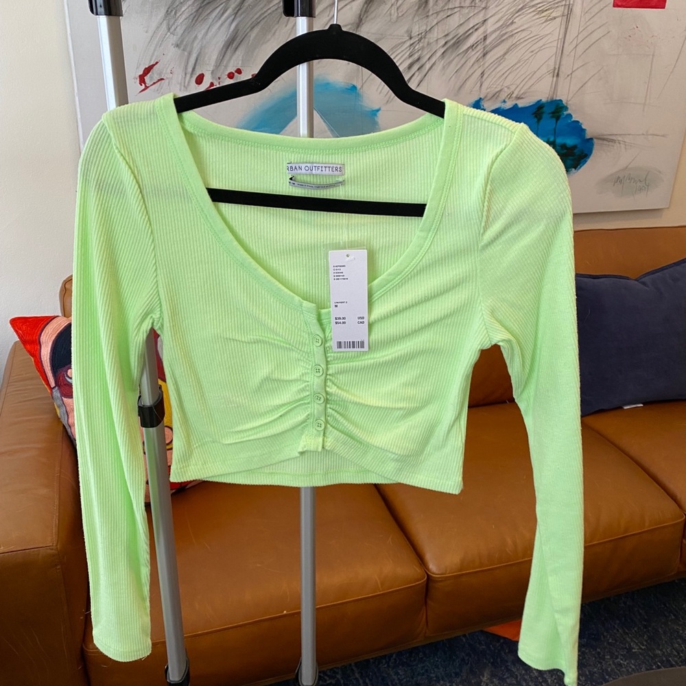 Lime green Urban Outfitters crop top